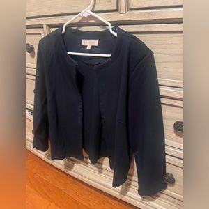 Navy Cropped Philosophy Jacket, Size Large.